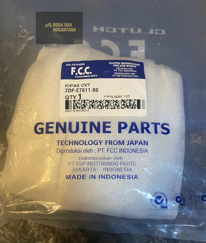 KIPAS CVT PULLY YAMAHA NMAX 155 KODE 2DP ORIGINAL FCC