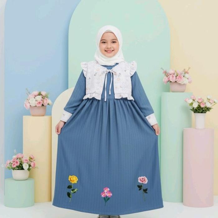 Gamis anak rompi + gamis anak manis + gamis model rompi