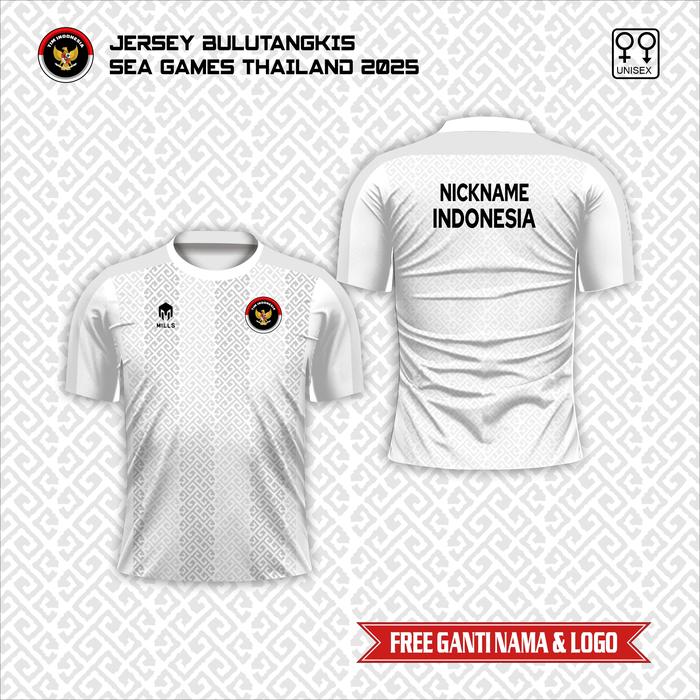 Jersey timnas badminton Indonesia sea games thailand 2025 Baju bulu tangkis Pesta Olahraga Asia Te