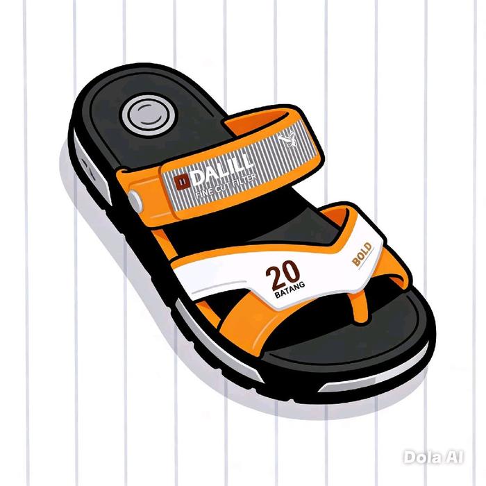 Dalill Sandal Pria Fine Cut Filter Warna Putih Desain Bold Nyaman untuk Penggunaan Sehari-hari dan G