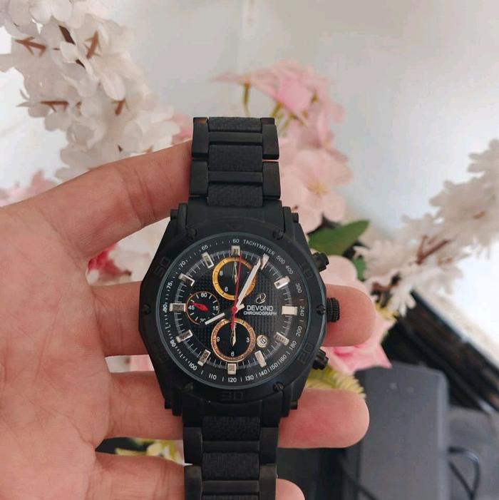 JAM TANGAN DEVOND DD-G3210B MULUS STAINLESS STEEL