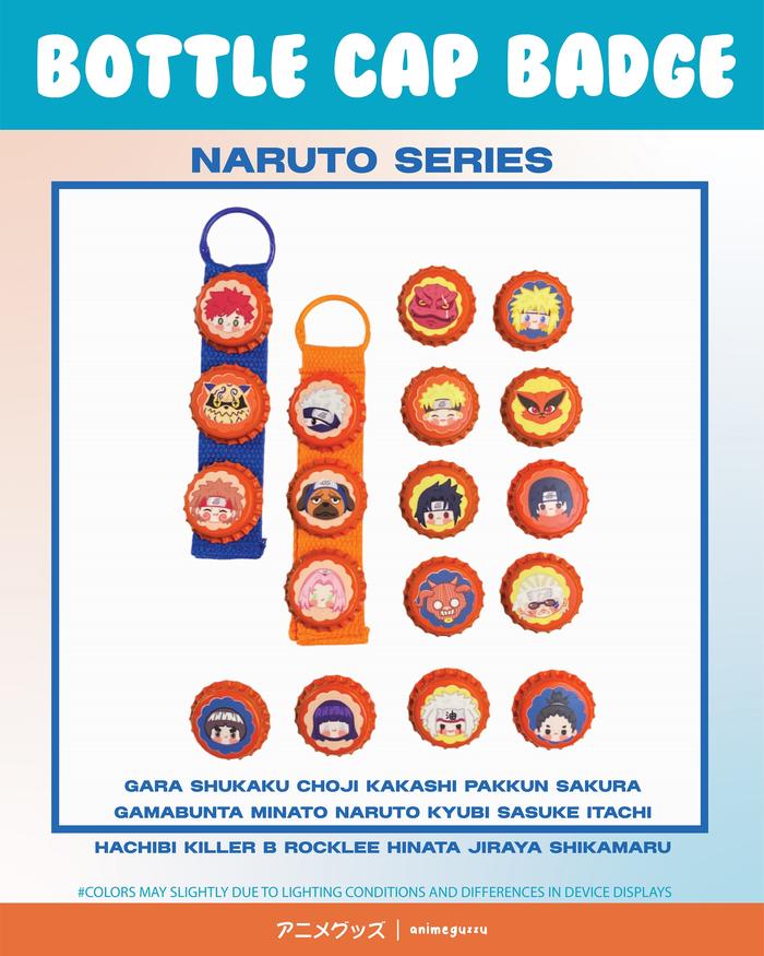 ANIMEGUZZU BOTTLE CAP BUTTON PIN NARUTO SERIES - PIN BOTTLE