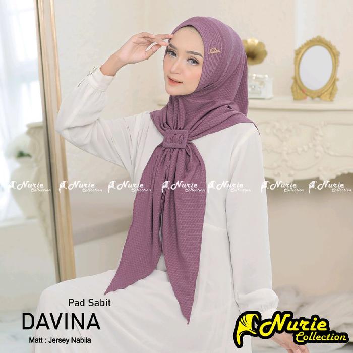 {Nurie Collection}Davina Hijab Instan Jersey Nabila Pet Sabit*Free Gesper*. Muslim Kerudung Simple B