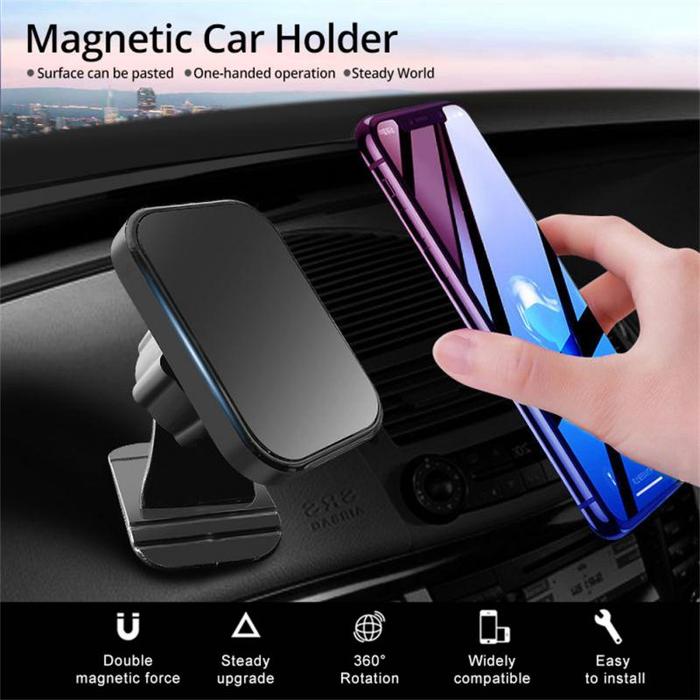 Dudukan ponsel mobil Magnet putar 360, Magnet dudukan ponsel pintar,