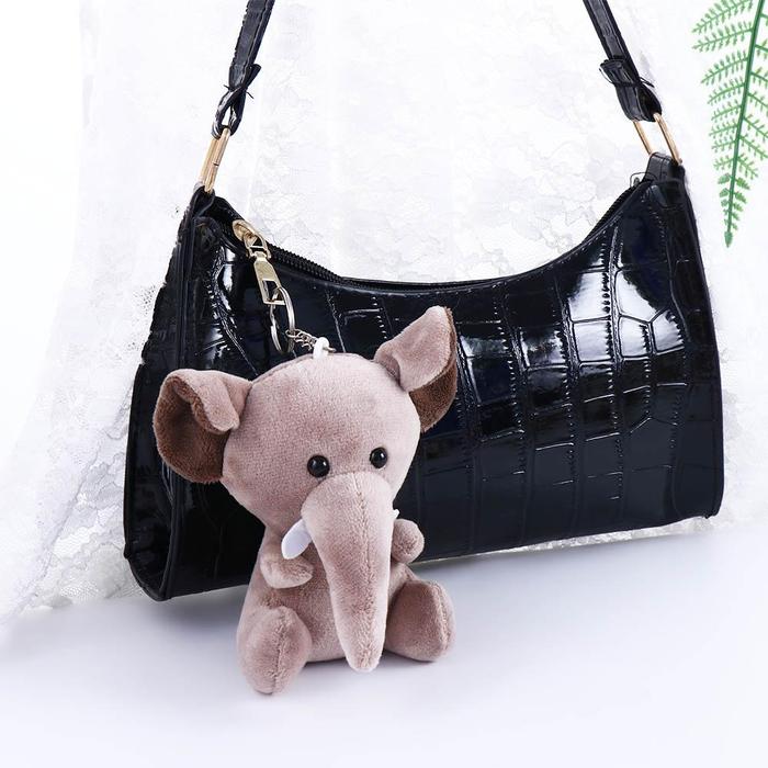 10cm Party Gifts Tiger Jungle Brother Elephant Monkey Plush Keychain Stuffed Animal Toy Stuffed Doll
