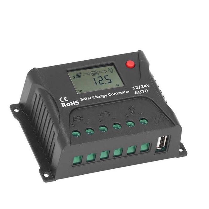 Regulator Panel Surya Pengendali Pengisi Daya Tenaga Surya 12V/24V