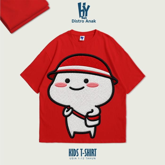 [Free Stiker Nama] Kaos Anak HYKIDS Motif Kemerdekaan Indonesia Series untuk usia 1-12 Tahun shp