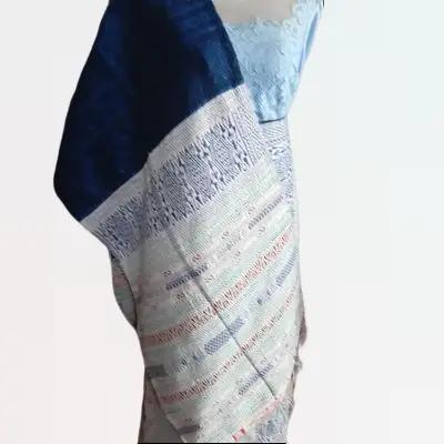 Songket Batak Pucca Motif Biru Putih