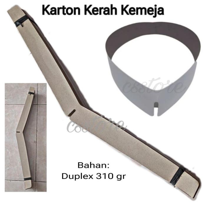 50 Lembar Karton Kerah Kemeja Karton Tulangan Leher Kerah Pakaian Karton Penyangga Kerah Kemeja