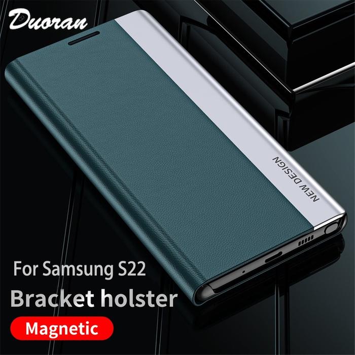 Flip Leather Magnetic Case for Samsung Galaxy S22 Ultra S21 S20 FE