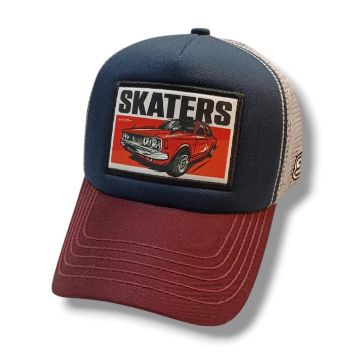 Skaters Topi Trucker Hat Racing Car 01 ZC046 Navy-Maroon Topi Original Skaters