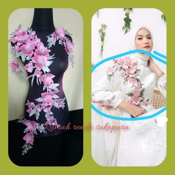 READY STOCK RENDA BUNGA HIDUP / BORDIR BUNGA HIDUP / RENDA DADA