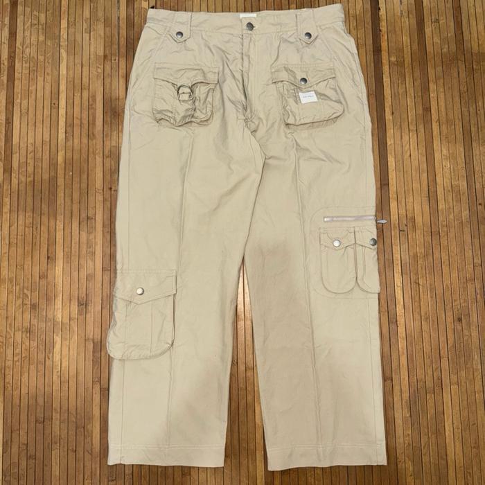 VINTAGE KARL HELMUT JAPANESE STREETWEAR MULTIPOCKET BEIGE CARGO TROUSERS PANTS comme des garcons mai