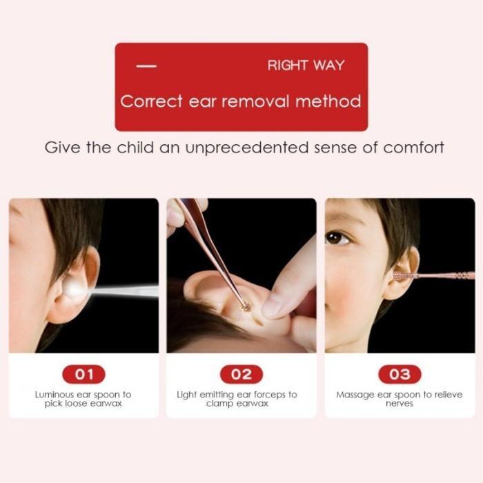 Set Korek Kuping Alat Pembersih Telinga Aman untuk Bayi atau Dewasa