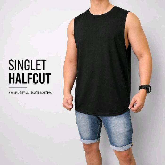 Singlet Pria Polos Basic cotton Combed 30S Kaos Katun combed 30S