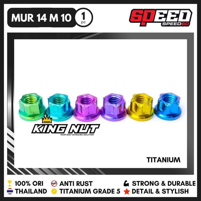 Titanium Probolt Mur 14 M 10 Grade 5 King Nut Thailand