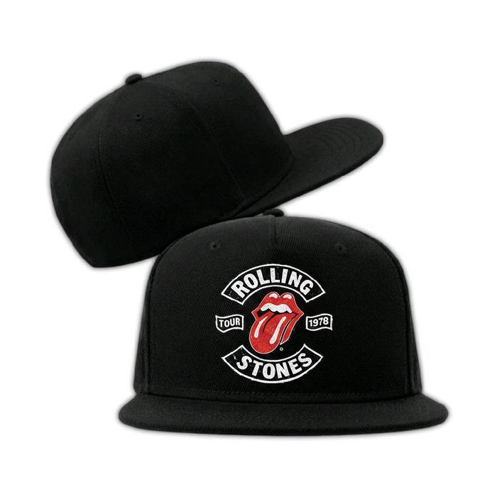 Rolling Stones Topi Snapback Premium Logo Rolling Stone Dewasa Nyaman Dipakai Cocok untuk Laki-laki