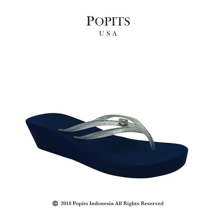 (Promo) Popits-5Cm Tria Wedge Glitter-Original-Sandal Wanita