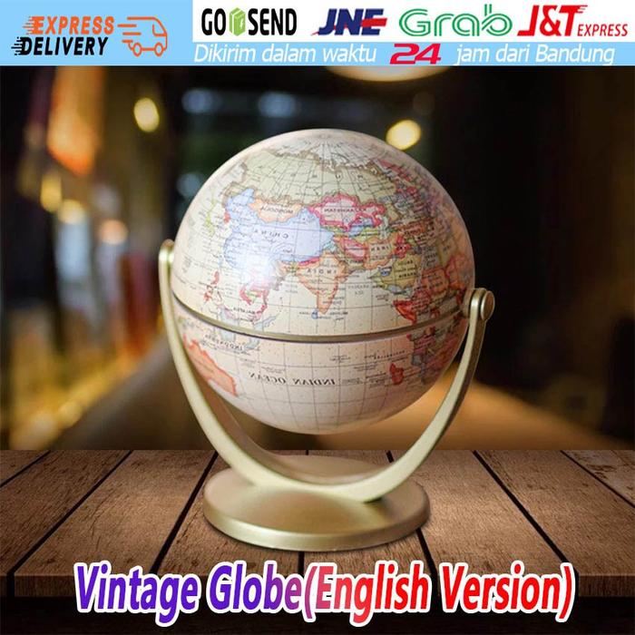Putar 360 Derajat Globe Bola Dunia utk Edukasi Anak/ Peta Bulat Planet Bumi Atlas Bahan Bagus Kokoh