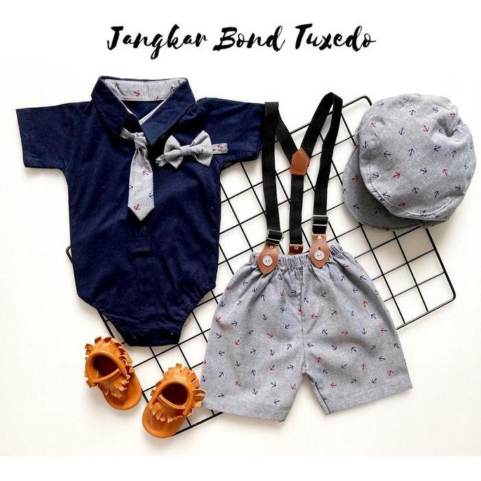 Baby At Work (dpt 2dasi) / JANGKAR Baju setelan jumper celana topi suspender pergi fashion anak mr j