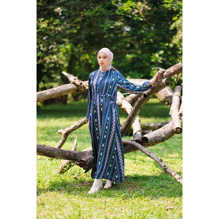 Anniversary Sale - ZM Zaskia Mecca - Esme Navy Gamis - Romansa Khatulistiwa - Edisi Nagasari