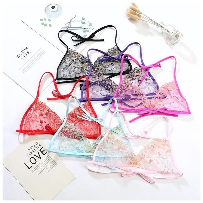 Ready Set Bikini Wanita Bahan Tipis tali Bra G String dapat disesuaikan Size besar A1370