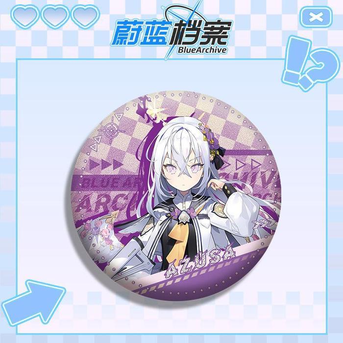 Pin / bros anime blue archive himari mika yuuka shiroko 75mm