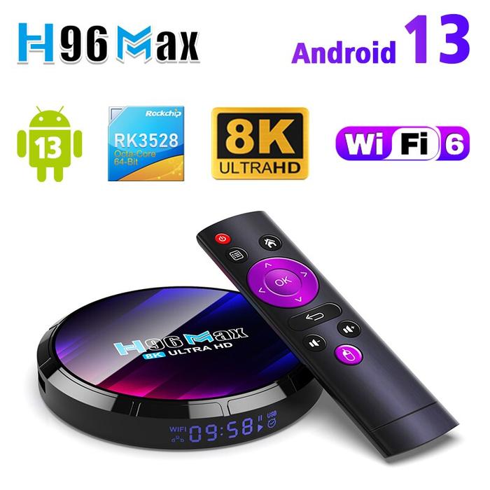 Android TV Box H96MAX RK3528 4GB RAM 64GB ROM Android Box Support