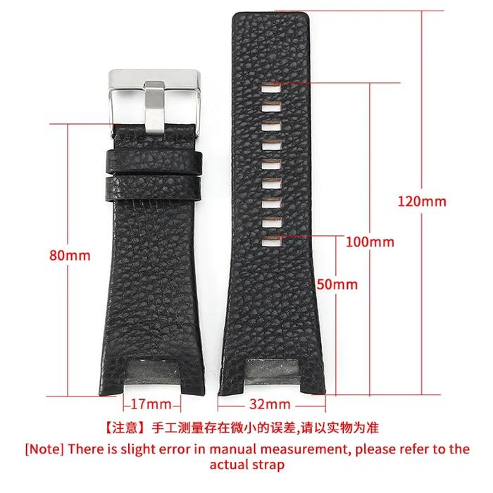High-end Skin Friendly Genuine Leather Watchbands for Dz4246 Dz1273 Dz1216 Concave Interface Cowhide