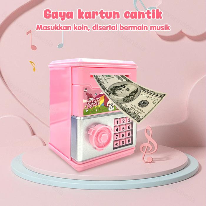 BEVAVAR Mainan Celengan Brankas Tabungan Anak Mini Lucu  Atm