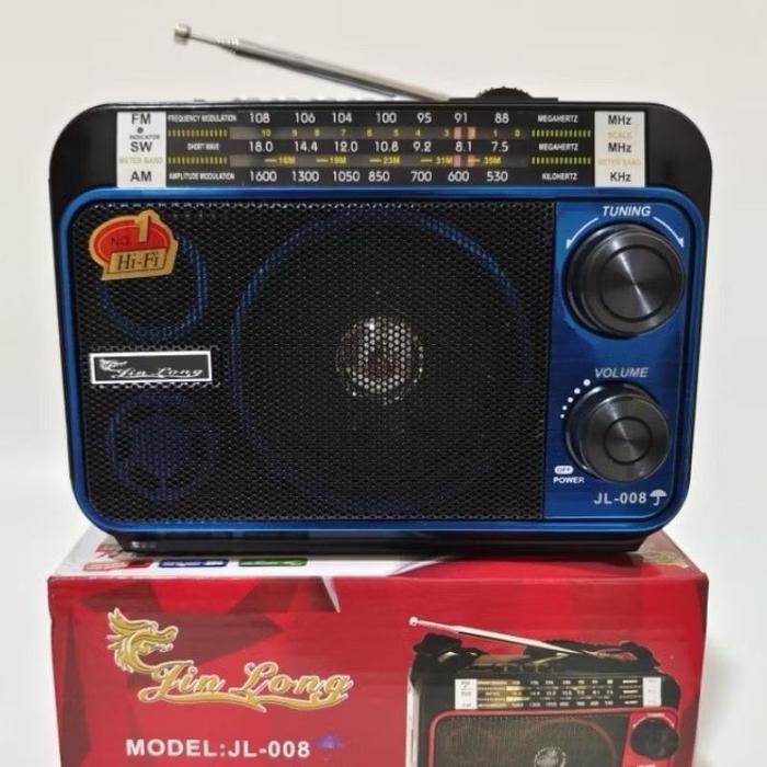 Radio portable Jinlong JL-008 USB bluetooth memory FM/AM/SW suara full BASS