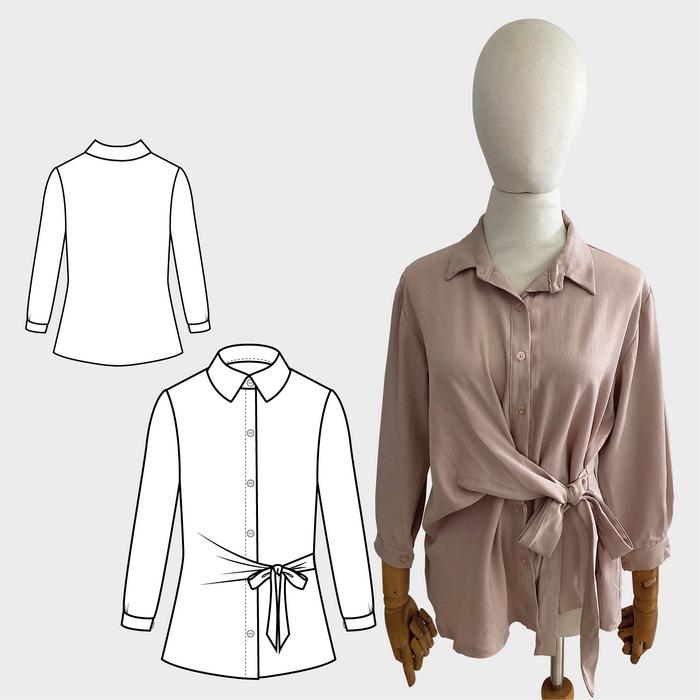 [Sample Jahitan] Alba Shirt atasan kemeja wanita