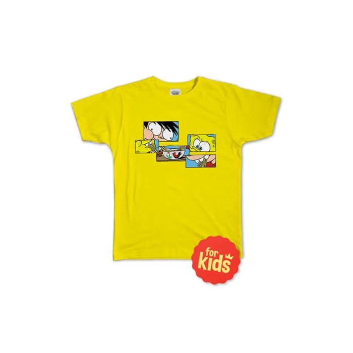 T-Shirt Si Juki x Spongebob Yellow Puzzle Kids
