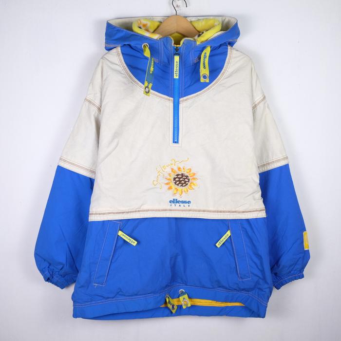 JAKET VINTAGE ELLESSE COLORBLOCK SNOWBOARD SKI TEAM RACING JK52 SIZE XL