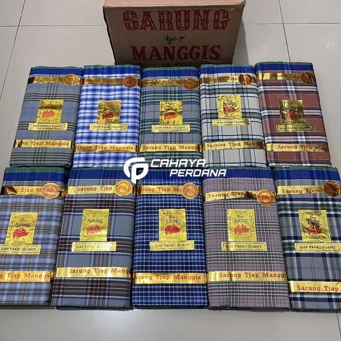 Sarung Jadul Merek Tjap Manggis Original Produksi PT Tjimanggu Bandung Sarung Cap Manggis Pria Musli