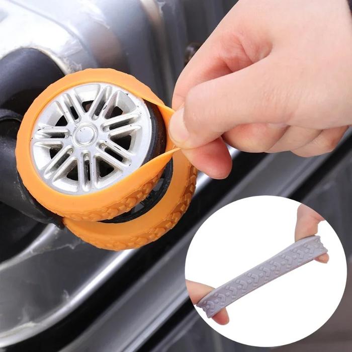 1/24Pcs Thicken Texture Silicone Wheels Protector For Luggage Reduce Noise Travel Luggage Wheels Cov