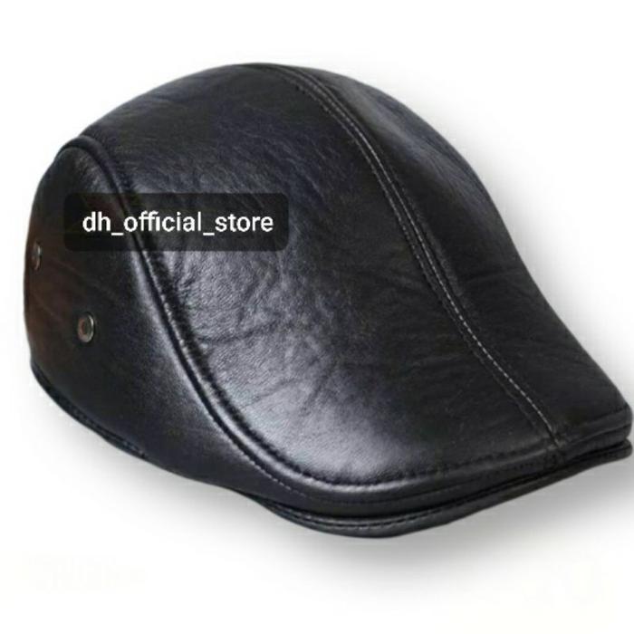 Topi pet pria kulit asli original garut tahan api topi pelukis topi copet