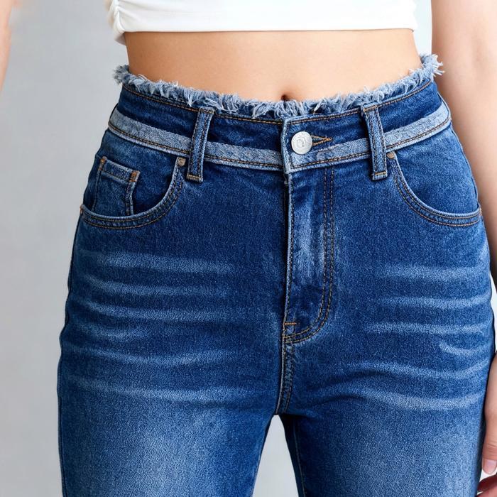 Denim Hh Waist Jeans Semi Cuty 2059Zz Celana Panjang Retro Biru - Mein