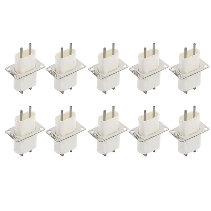 10Pcs Microwave Oven Magnetron Plug Microwave Oven Connector 4 Filament Pin Sockets Converter Microw
