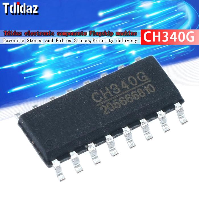 5 Buah CH340G SOP16 CH340 SOP-16 340G SOP SMD Chipset IC Baru dan Asli