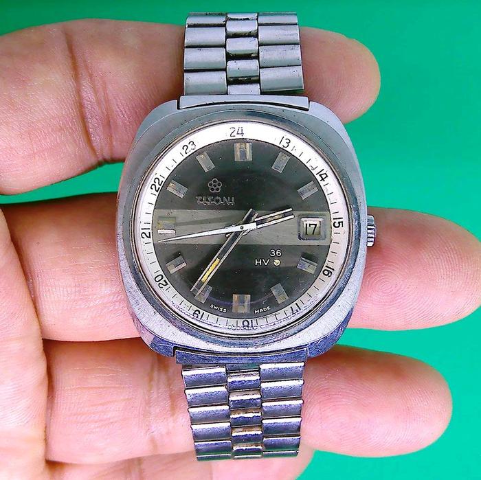 Jam tangan kuno Titoni automatic HV-36 , super rare