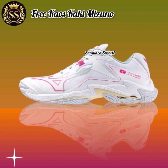 Mizuno Sepatu Volly Wave Lightning Z8 Low Grade Ori Impor Nyaman Pria Wanita Free Kaos Kaki Olahraga