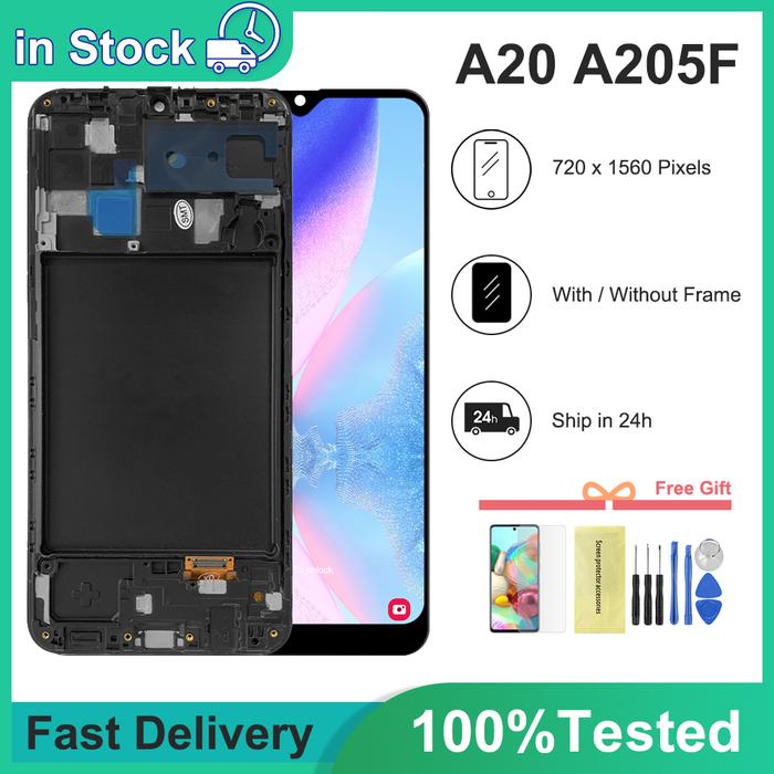 6.4" LCD Display For Samsung Galaxy A20 A205 SM-A205F LCD Display