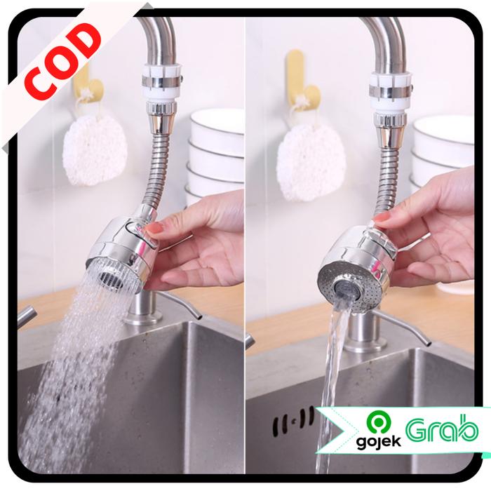 KAISSO - SAMBUNGAN KRAN LENTUR SERBAGUNA SELANG AIR WASTAFEL DAPUR CUCI PIRING FLEKSIBEL