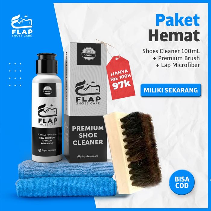 Flap Shoes Care Shoes Cleaner Kit Premium 100mL