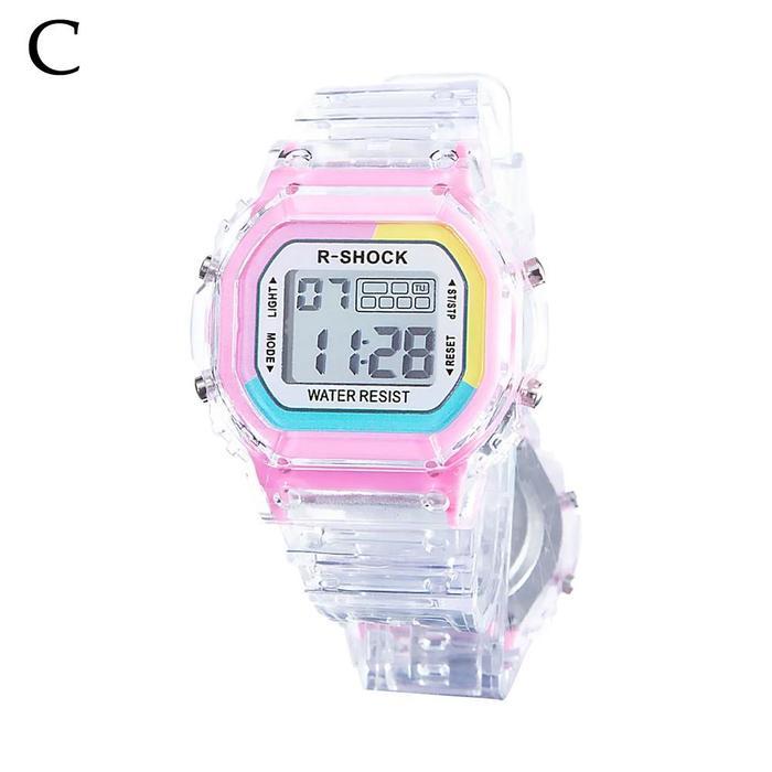 Jam Tangan Elektronik Olahraga Fashion Pria Wanita Pelajar LED Kotak Model M2T5 - Tersedia COD