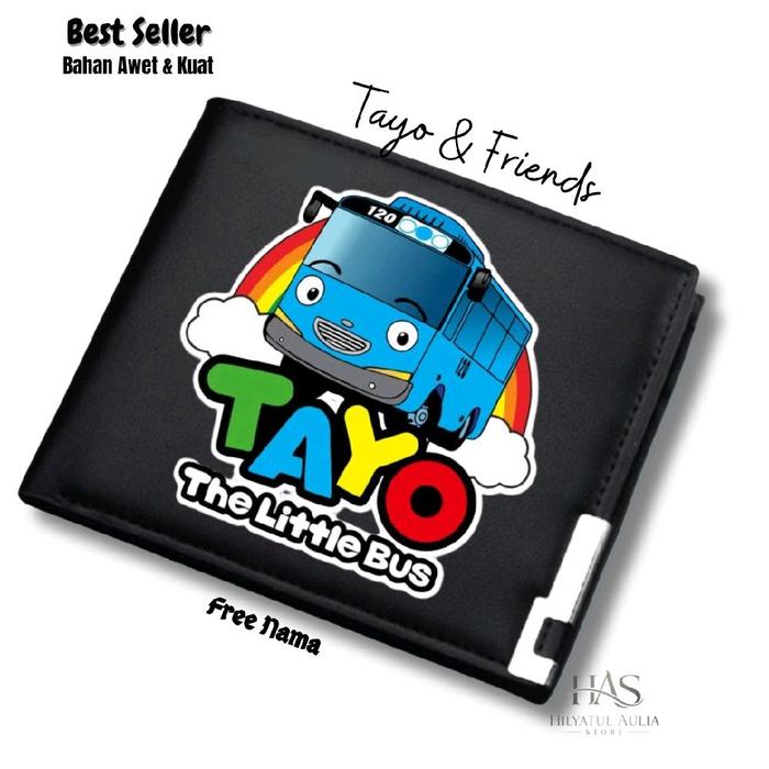 Dompet Anak Tayo & Friends | Dompet Lipat Anak Custom Nama Tayo & Friends | Dompet Anak Laki-Laki Ka