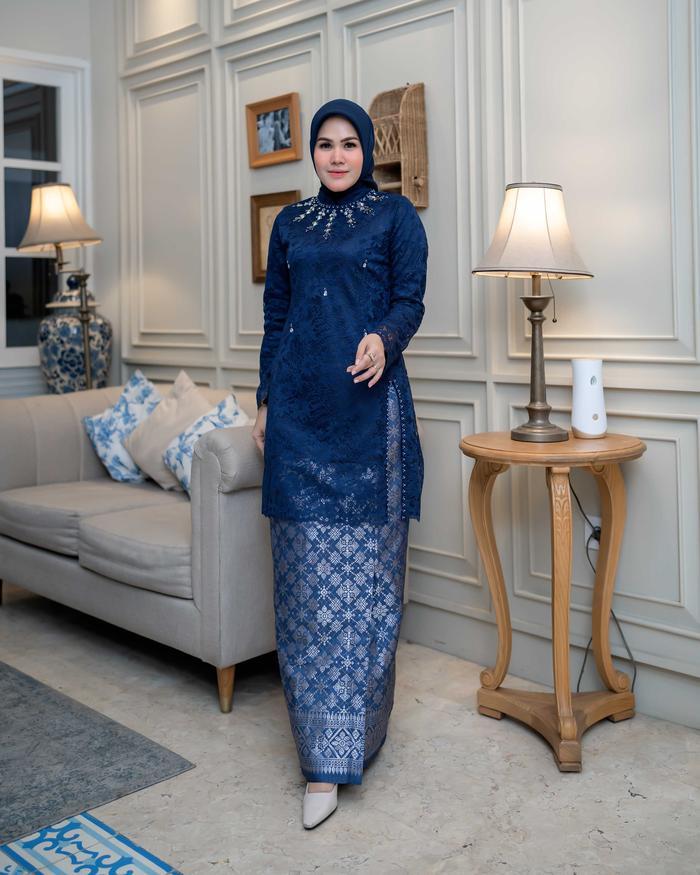 Cod Set Kebaya Brukat Payet Lalisa/Kebaya Modern/Kebaya Ibu Besan/Kebaya Kondangan/Kebaya Wisuda Ter