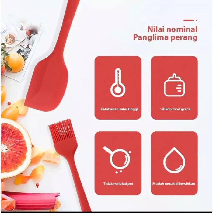 *5 PIECE BAKING PROPS SPATULA SILIKON SET 5 IN 1