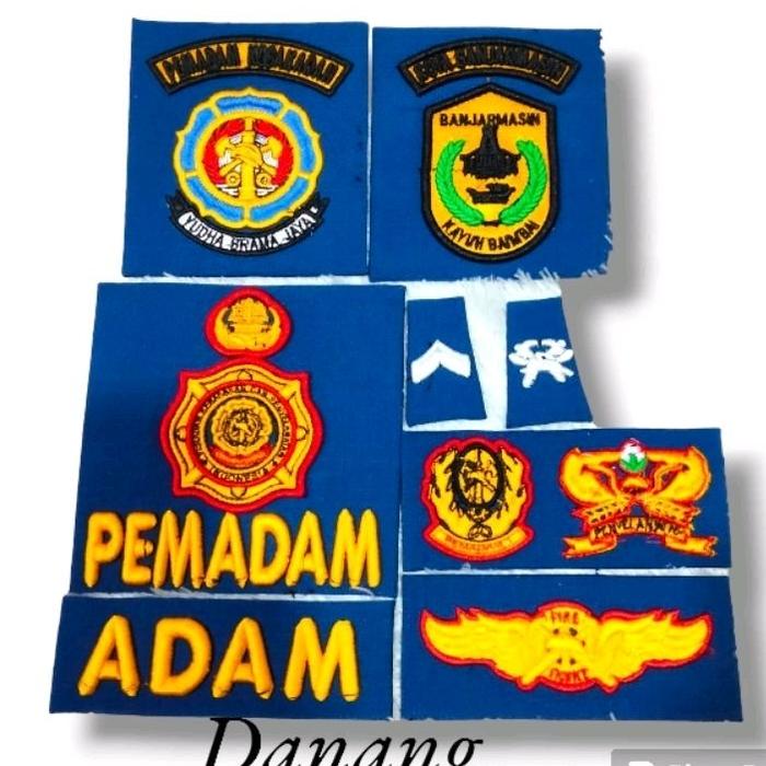 TERBARU!!! Atribut Logo Pemadam Bordir Timbul Damkar Pake Pengeras